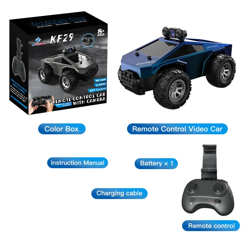 Rc Car With HD Camera FPV WIFI Machine On Remote Control Stunt 1:28 2.4G SUV Radiocontrol Climbing Toys For Kids on a Sign Gifts