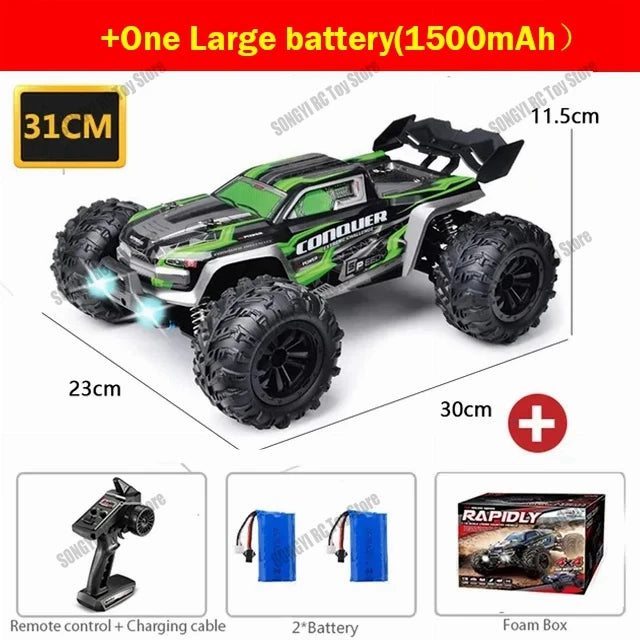 50 or 80KM/H Rc Cars 1/16 Off Drift Road 4WD with LED 2.4G Waterproof Remote Control Monster Truck for Adults and Kids Toy Gift