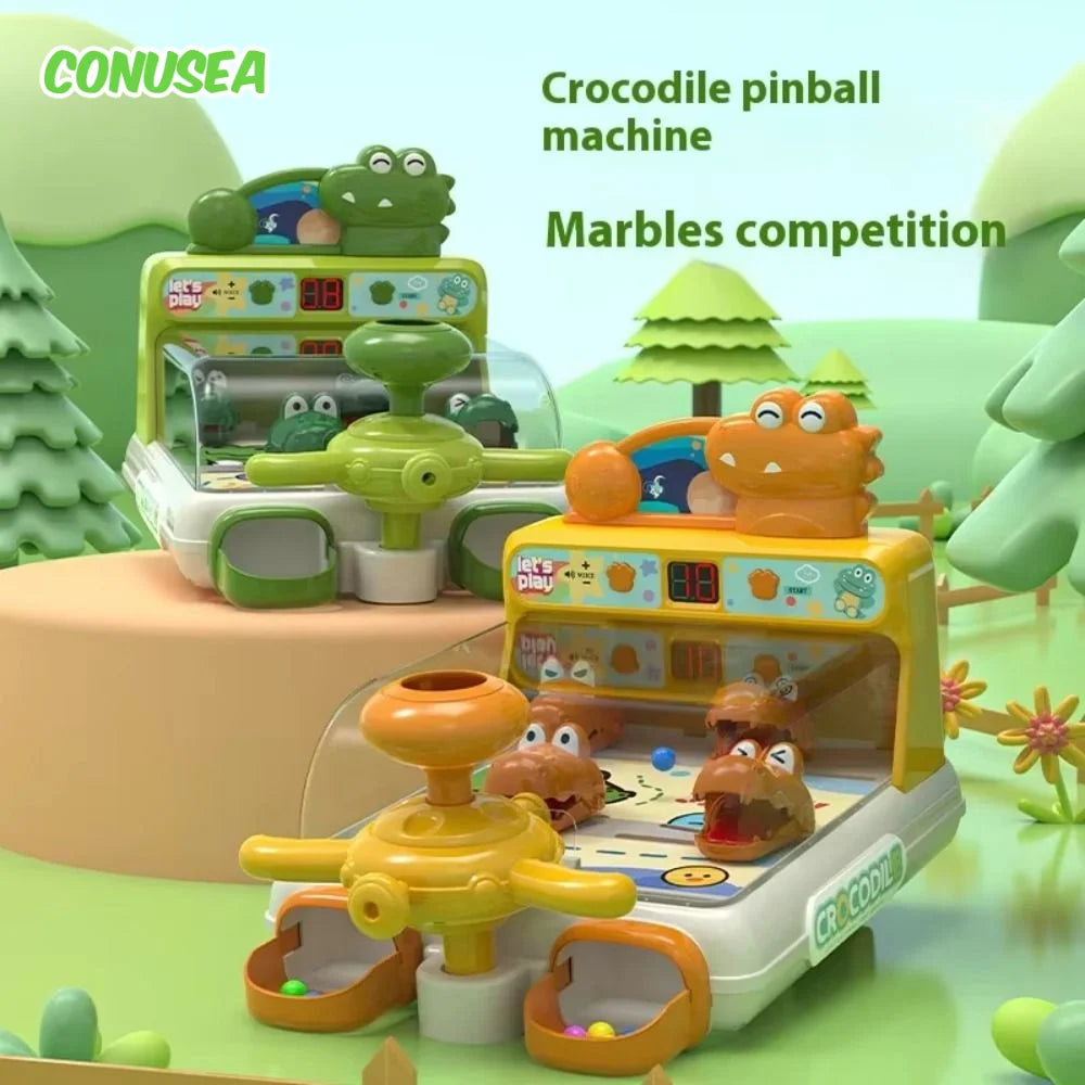 Electric Crocodile Table Games Pinball Shooting Machine Children's Education Puzzle Toys for Boys Girls Children's Day Gifts