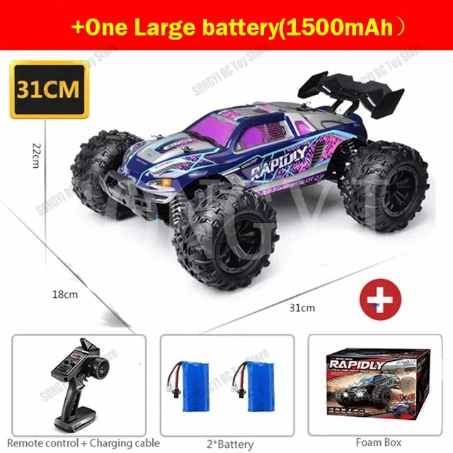 50 or 80KM/H Rc Cars 1/16 Off Drift Road 4WD with LED 2.4G Waterproof Remote Control Monster Truck for Adults and Kids Toy Gift
