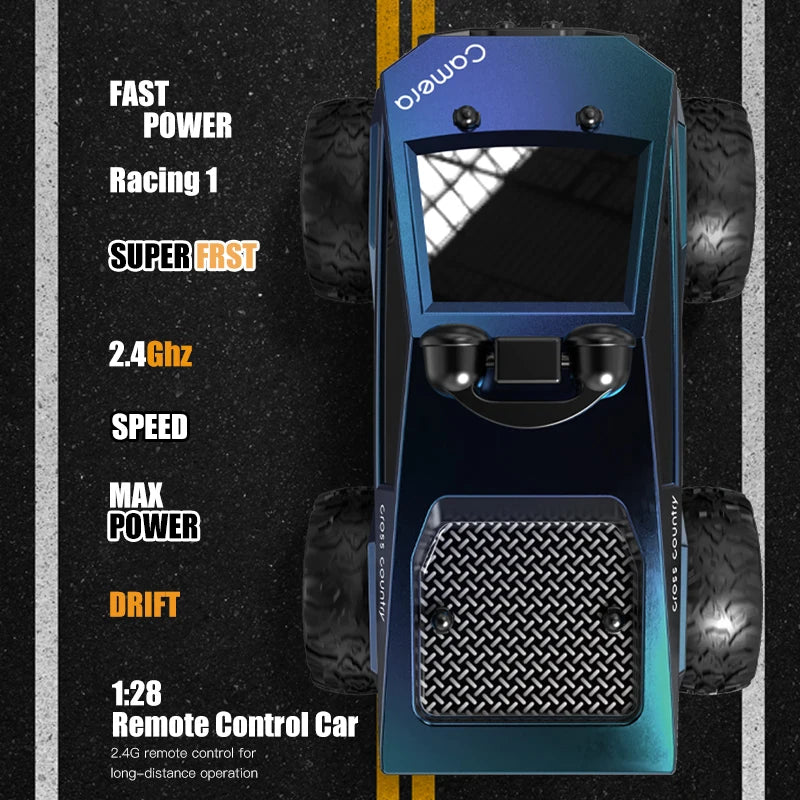 Rc Car With HD Camera FPV WIFI Machine On Remote Control Stunt 1:28 2.4G SUV Radiocontrol Climbing Toys For Kids on a Sign Gifts