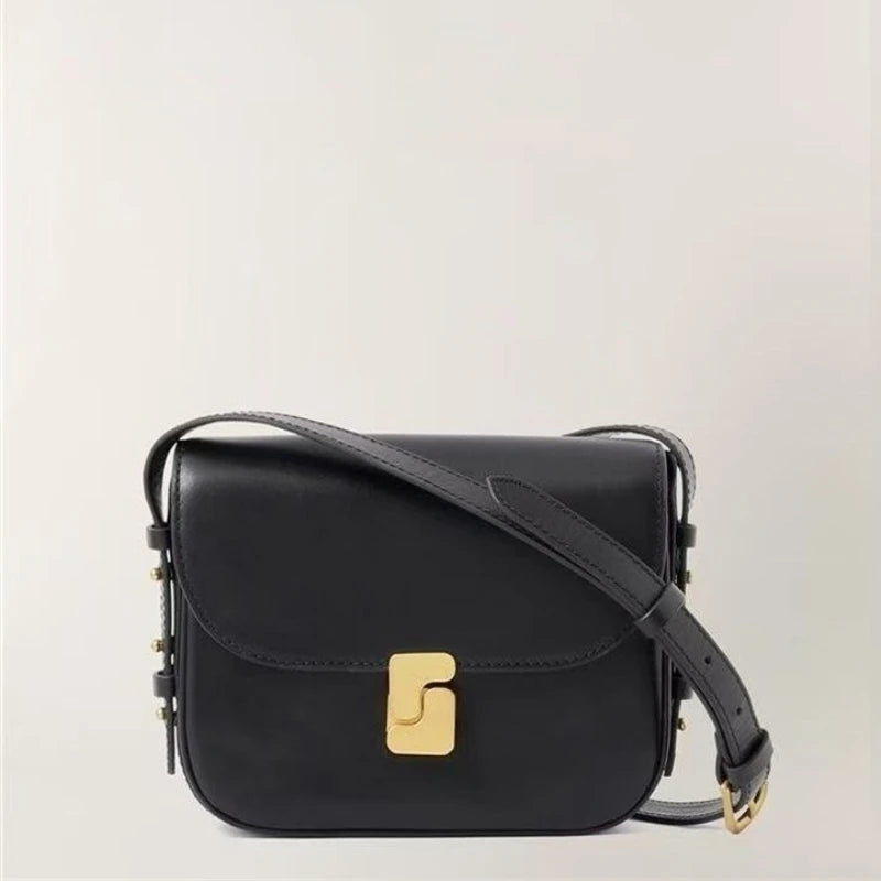 Genuine Leather Shoulder Bag for Women Crossbody Bag  Female Luxury Designer Bags Classic Crossbody Square Bags Commuting Bag