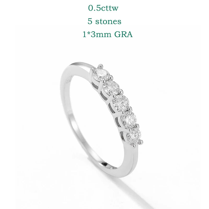 Elegant 3mm Moissanite Ring – 925 Sterling Silver