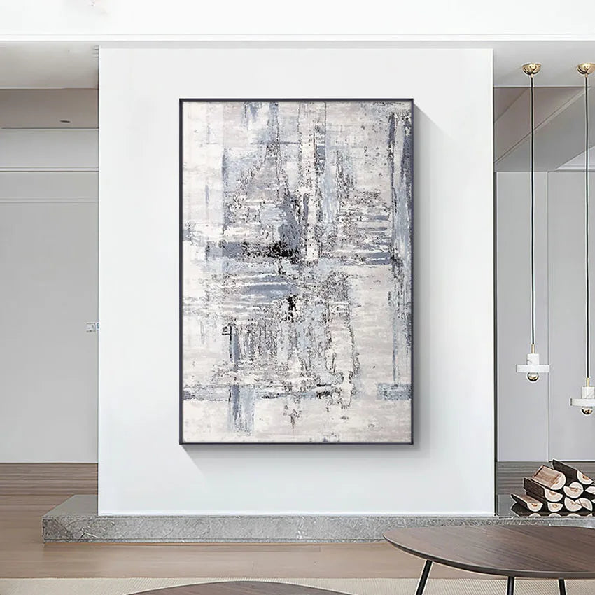 Nordic Abstract Oil Painting Handmade Canvas Decorative Mural Frameless Acrylic Hanging Image For LivingRoom Bedroom Aisle Porch