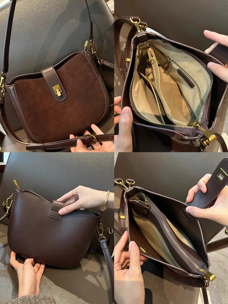 Elegant crossbody leather bag