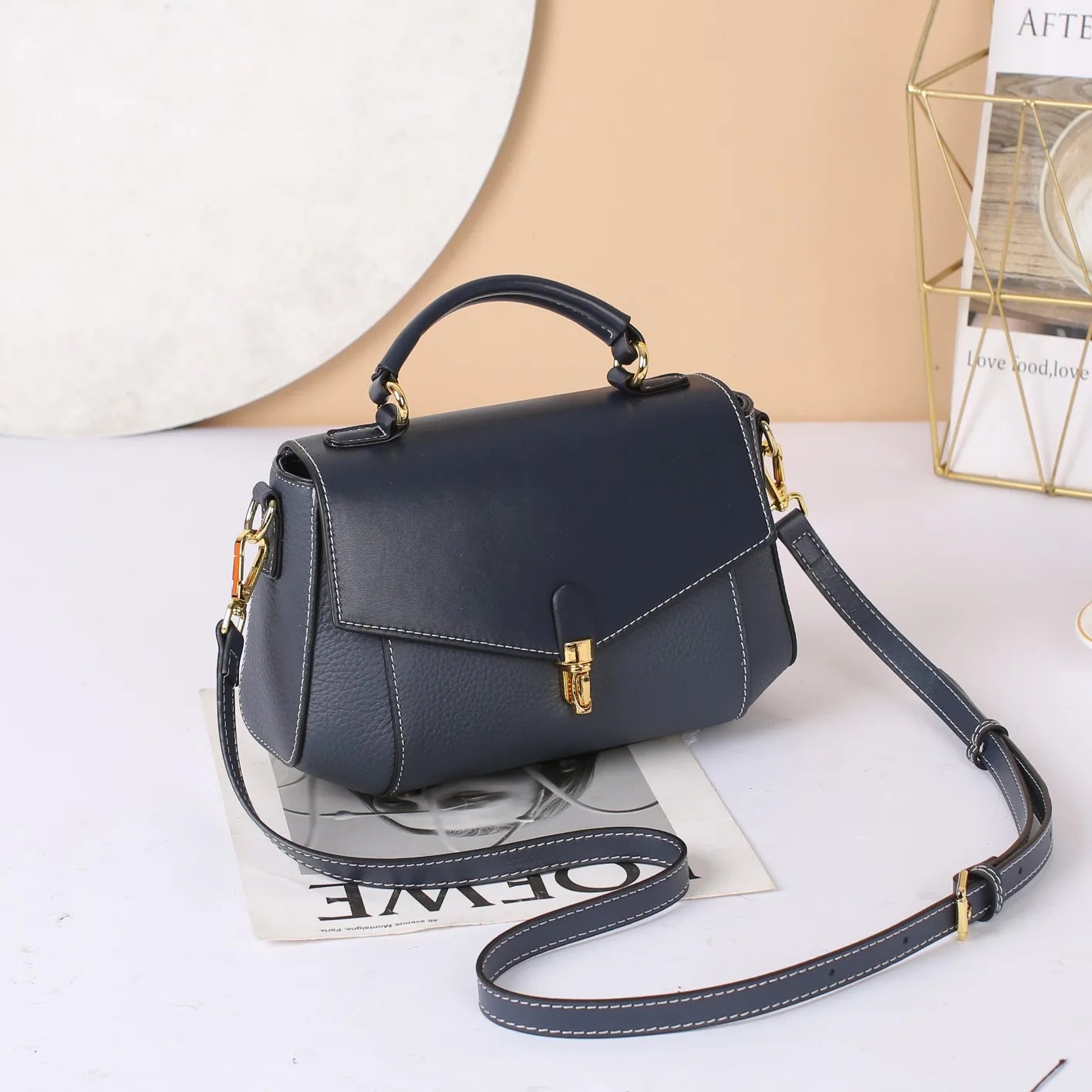 Genuine Leather Women's Bag New Trendy All-match Messenger Shoulder Bag Ladies Fashion First Layer Cowhide Handbag High Quality