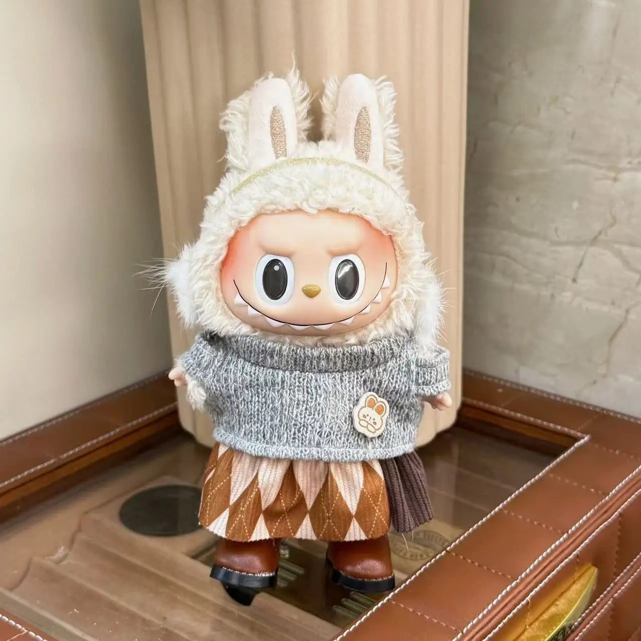 V1 V2 Blind Box labubu Plush Doll Fashion High Quality Clothes Set DIY with Decorative Accessories Children's Toys