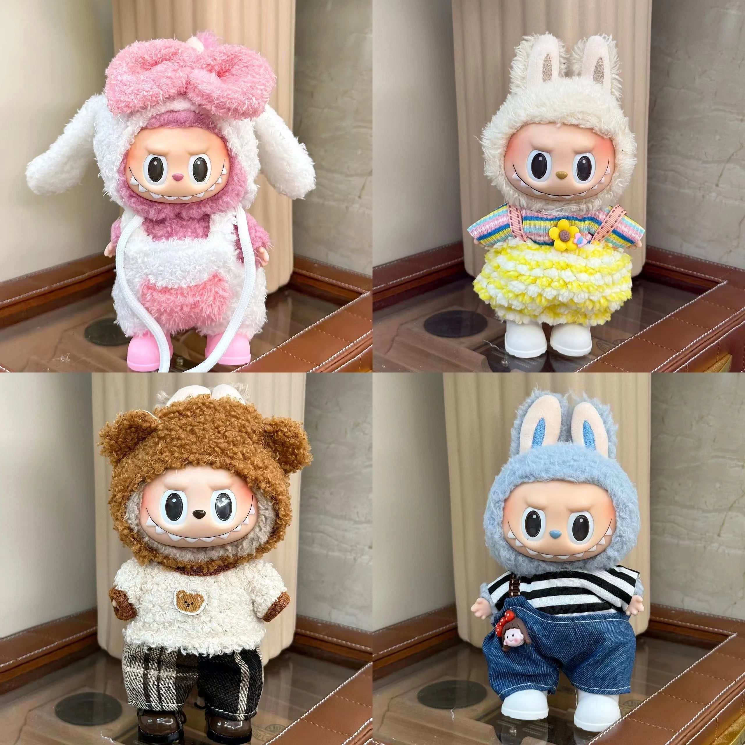 V1 V2 Blind Box labubu Plush Doll Fashion High Quality Clothes Set DIY with Decorative Accessories Children's Toys