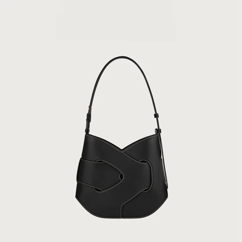 2025 Popular Underarm Bag, Women's Cloud Bag, Pleated Design, Soft Leather Single Shoulder Handbag, Light Luxury, Niche
