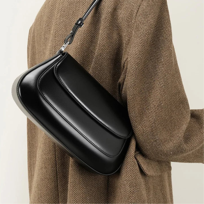 Elegant Underarm Leather Handbag