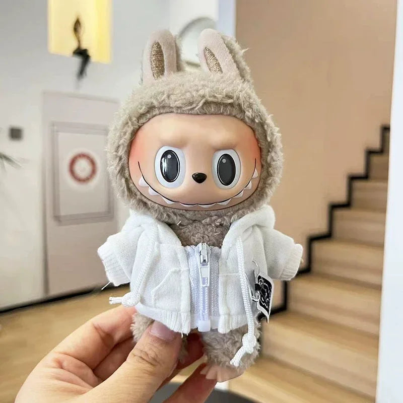 For 17cm Labubu Clothes II Idol Dolls Sitting Party The Monster Outfit Accessories Clothing DIY Kids Gift Hoodie And Jeans