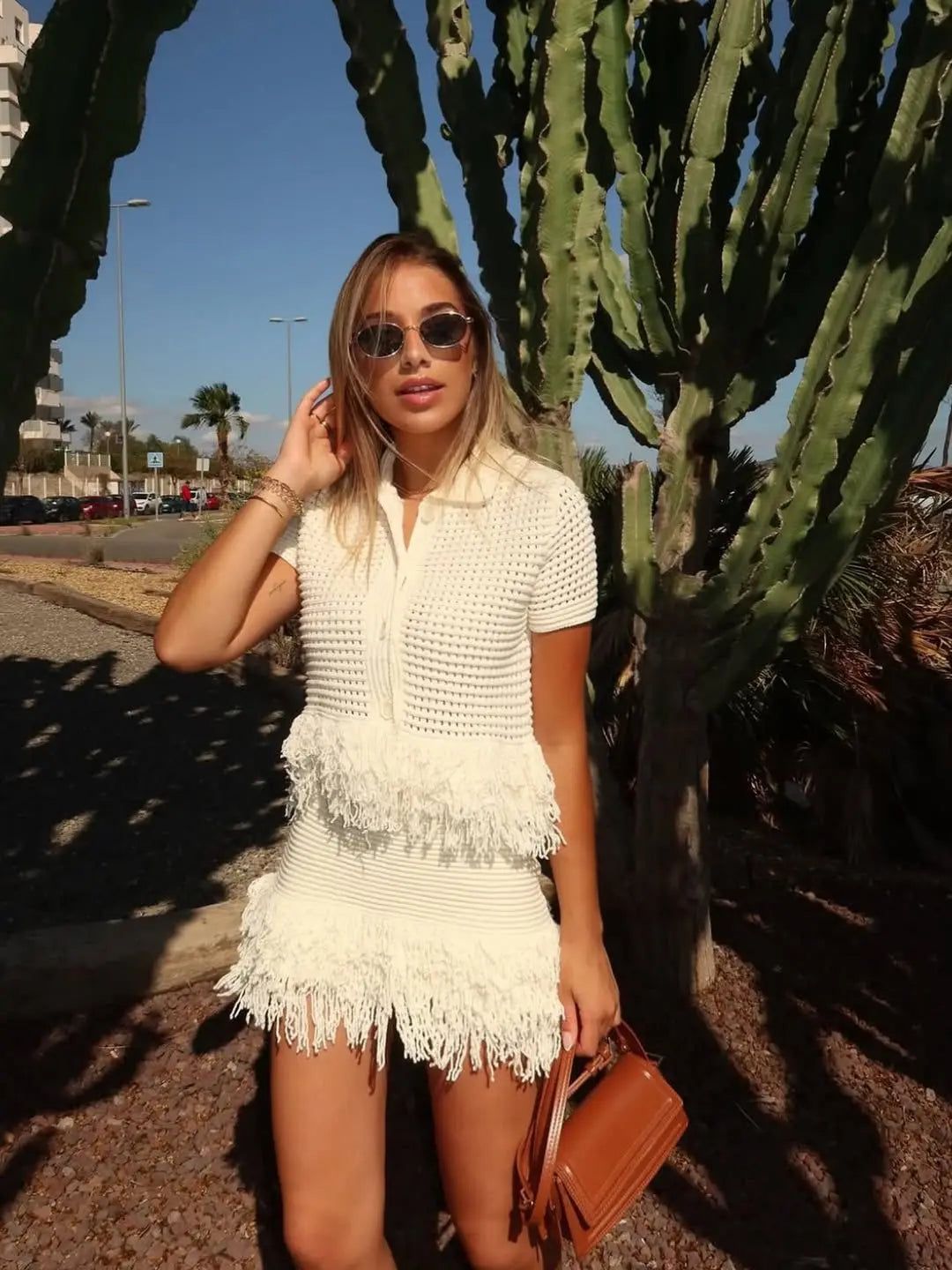 Women High Waist Knit Fringed Mini Skirt Casual A-line Holiday Summer faldas mujer