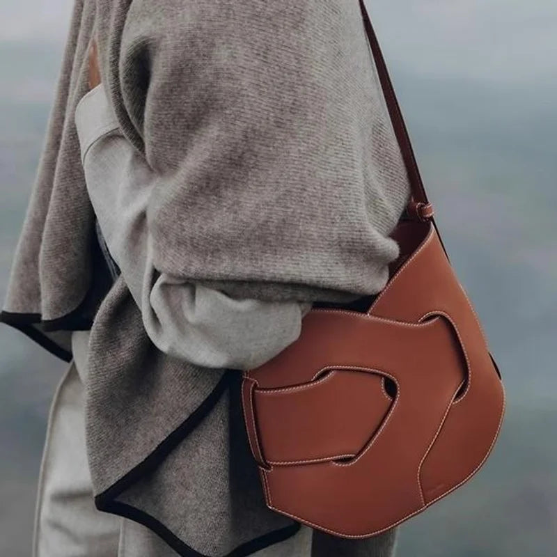2025 Popular Underarm Bag, Women's Cloud Bag, Pleated Design, Soft Leather Single Shoulder Handbag, Light Luxury, Niche