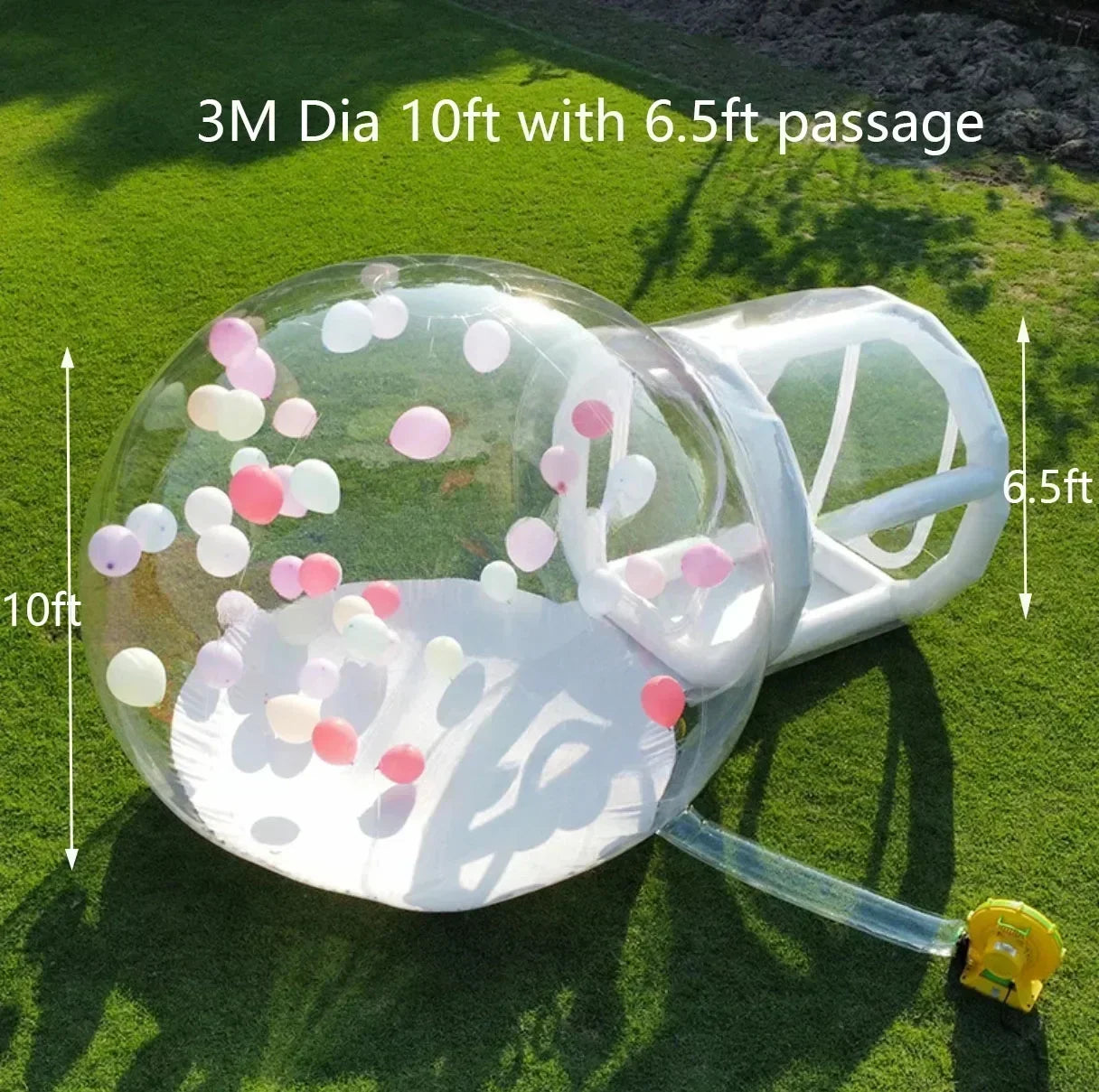 3M/10FT Inflatable Bubble Balloon House Castle Clear Tent Birthday Gift Wedding Party Photography Backdrop Event Rental Kids Toy