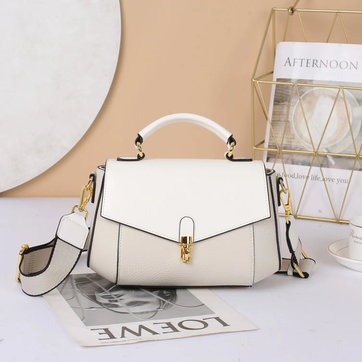 Genuine Leather Women's Bag New Trendy All-match Messenger Shoulder Bag Ladies Fashion First Layer Cowhide Handbag High Quality
